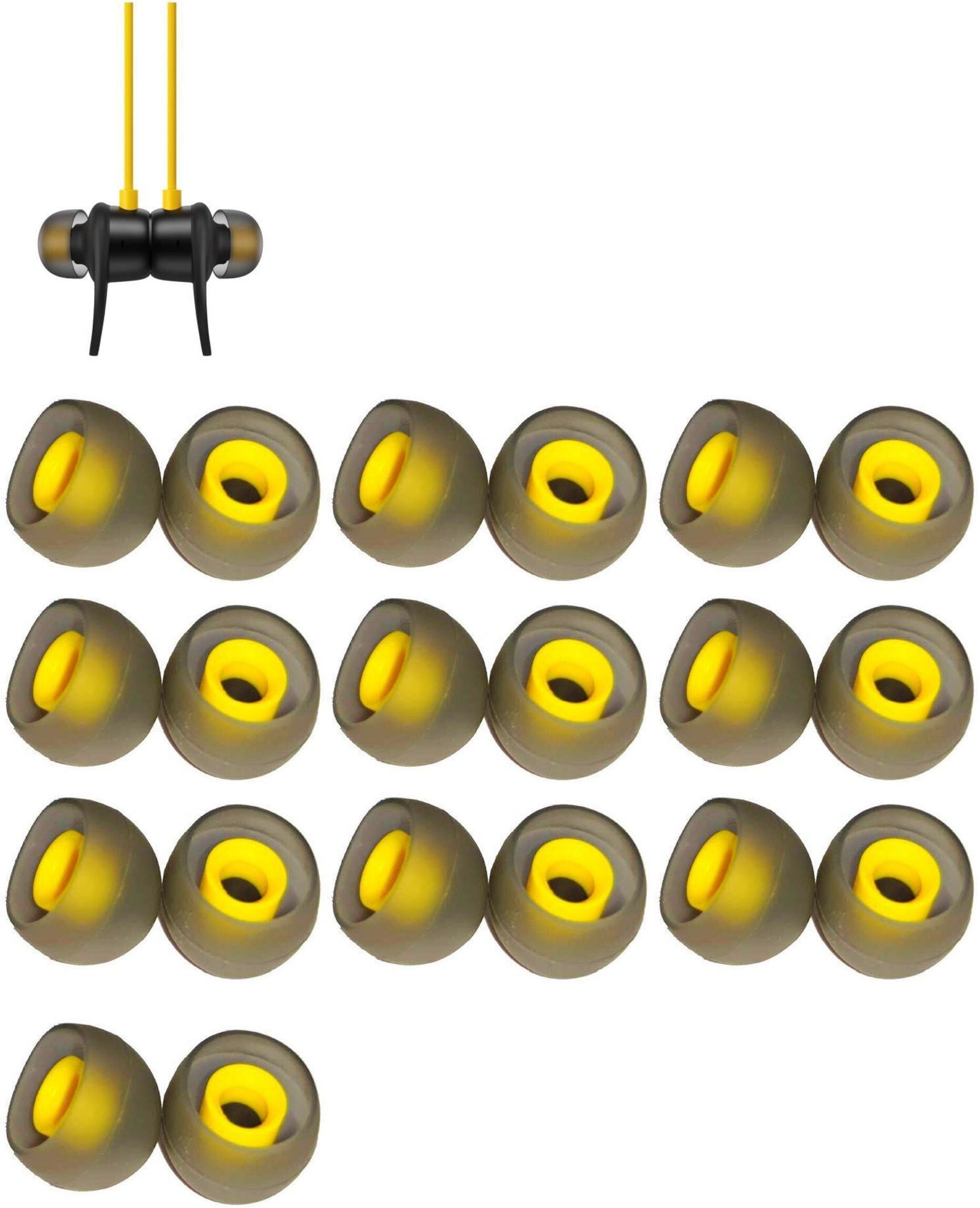 BUMTECH 20 Pcs Silicone Rubber Earbuds Cover for Realme Buds 2 | (M) Size In The Ear Headphone Cushion-image-28