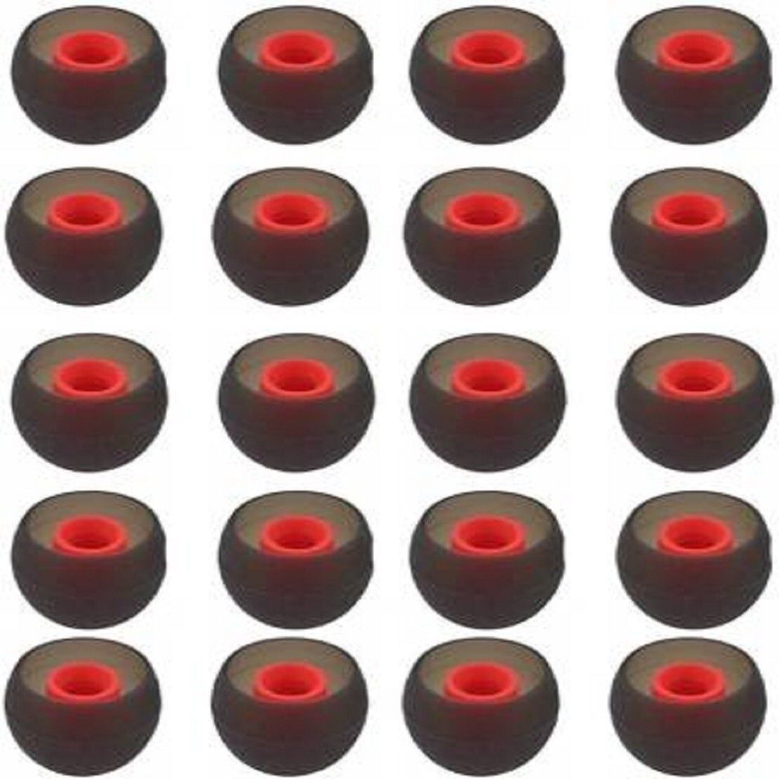 BBS PRO Red 20 pcs Earbuds Rubber earphone tips replacement In The Ear Headphone Cushion-image-29