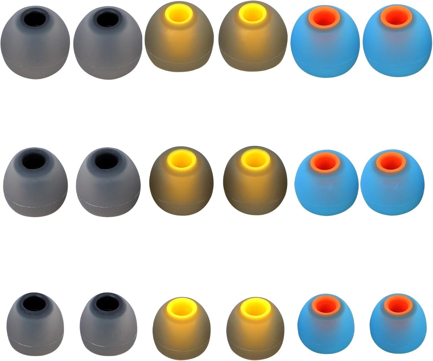KAELAN Earbuds Rubber earphone tips replacement cushion Black Yellow Light Blue In The Ear Headphone Cushion-image-43