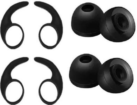 Somapa Silicone Eartips For Rockerz 255 (Pack Of 8 Black ) In The Ear Headphone Cushion