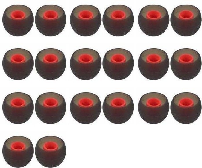 BUMTECH (Pack of 20, Gray, Red) Premium Quality Silicon Earbuds (Size-M) In The Ear Headphone Cushion-image-23