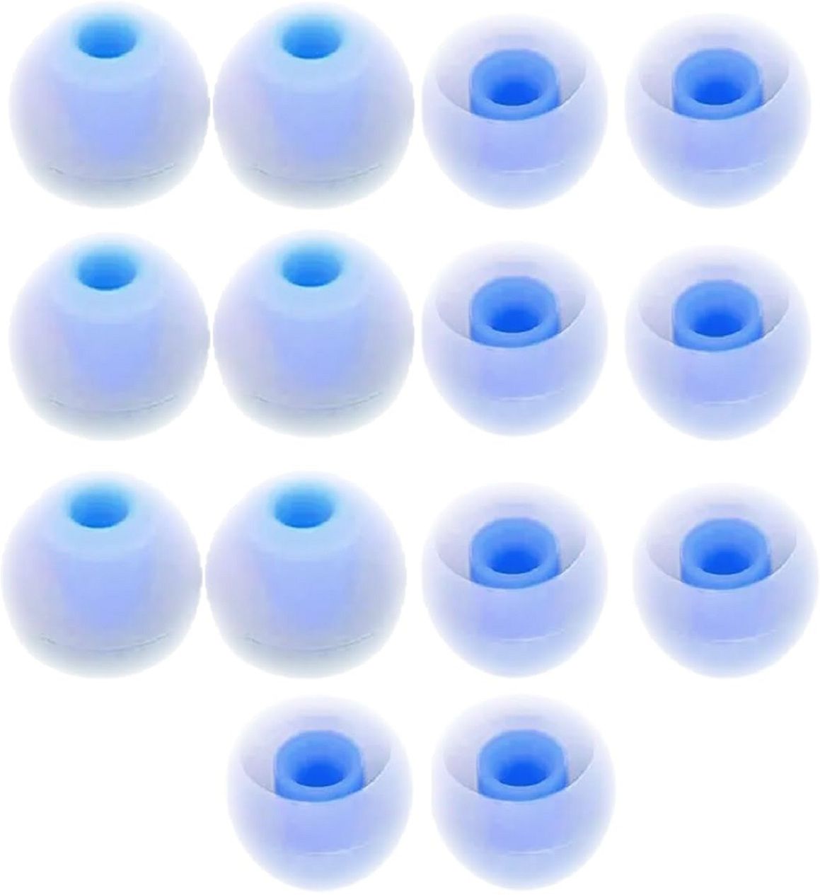 frankz 7 Pairs Light Blue Premium Silicone Rubber Earbuds Tips for Bluetooth Earphones In The Ear Headphone Cushion-image-36
