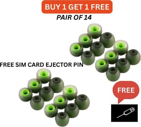 Anylife pair of 14 Earbuds Rubber and free sim card ejector pin In The Ear Headphone Cushion-image-42