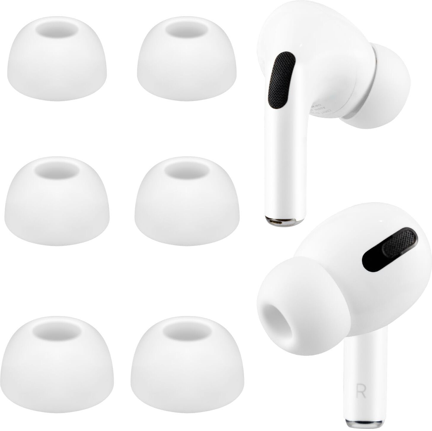 BBS PRO Small size 6 PCS Silicone Ear Tips Set for Air Pods Multiple Sizes In The Ear Headphone Cushion