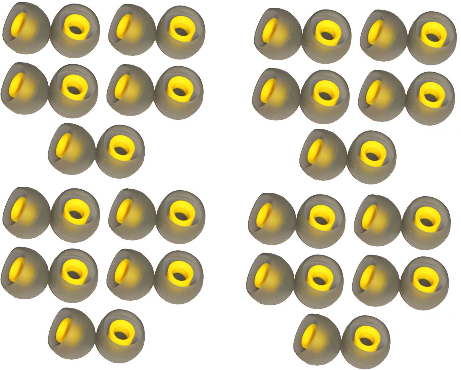 Somapa 40 Pcs Replacement Rubber Yellow Earbuds Tips, Eartips, Earpads, for Headphone In The Ear Headphone Cushion-image-39