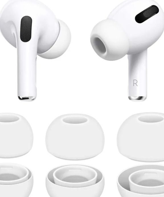 BBS PRO 6 pcs Earbuds cover for Pods pro 2 wireless buds white color In The Ear Headphone Cushion