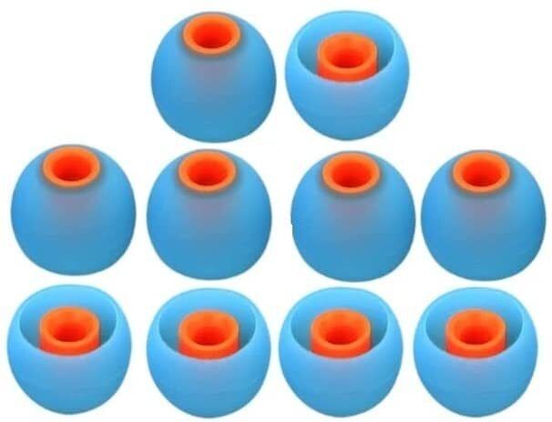 BUMTECH 10 pcs Blue Earbuds for Earphones Medium Size (10 Pcs (5 Pair) In The Ear Headphone Cushion