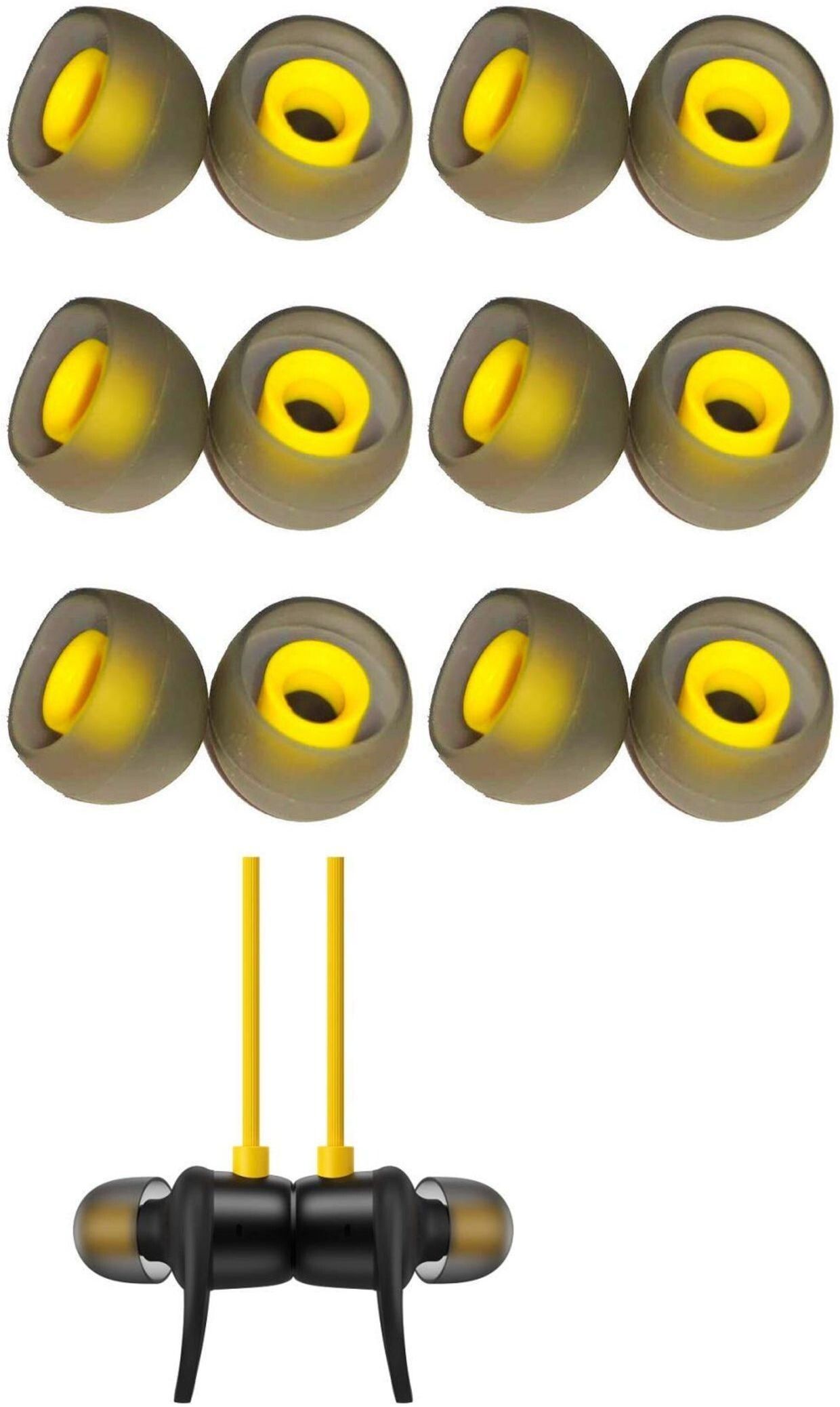 BUMTECH 12 Pcs Silicone Rubber Earbuds for Buds 2 | (M) Size In The Ear Headphone Cushion-image-20