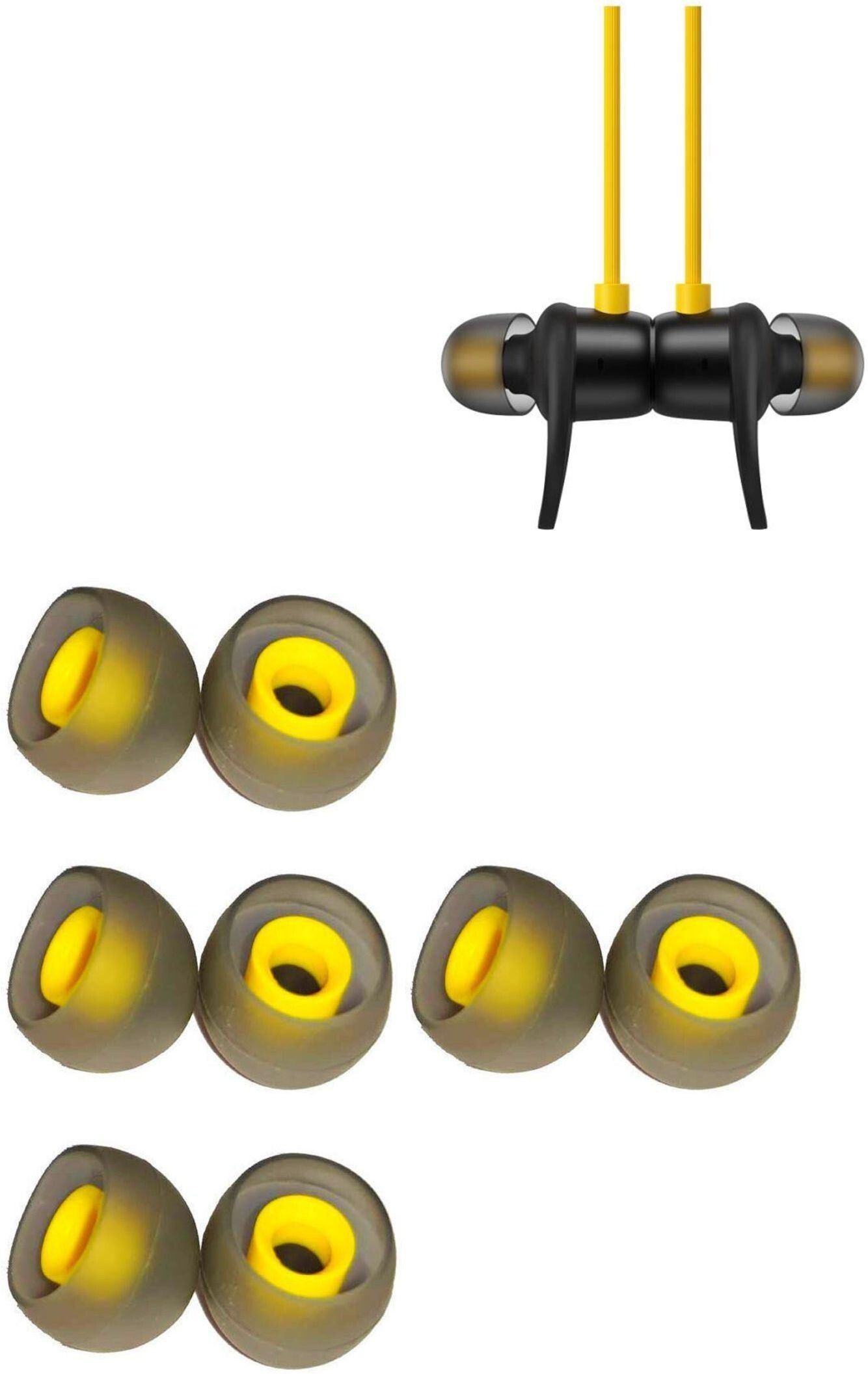 BUMTECH 8 Pcs Silicone Rubber Earbuds Cover for Realme Buds 2 | (M) Size In The Ear Headphone Cushion-image-29