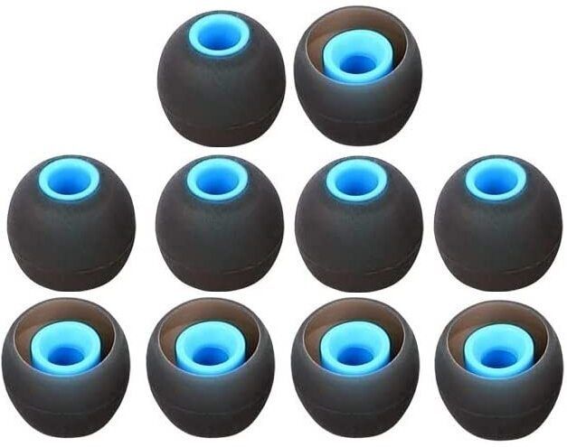 BUMTECH 10 pcs Black blue Earbuds for Earphones Medium Size (10 Pcs (5 Pair) In The Ear Headphone Cushion-image-26