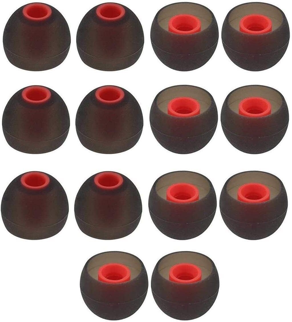 BBS PRO Red Grey 14 pcs Earbuds Rubber earphone tips replacement headphone cushion In The Ear Headphone Cushion-image-33