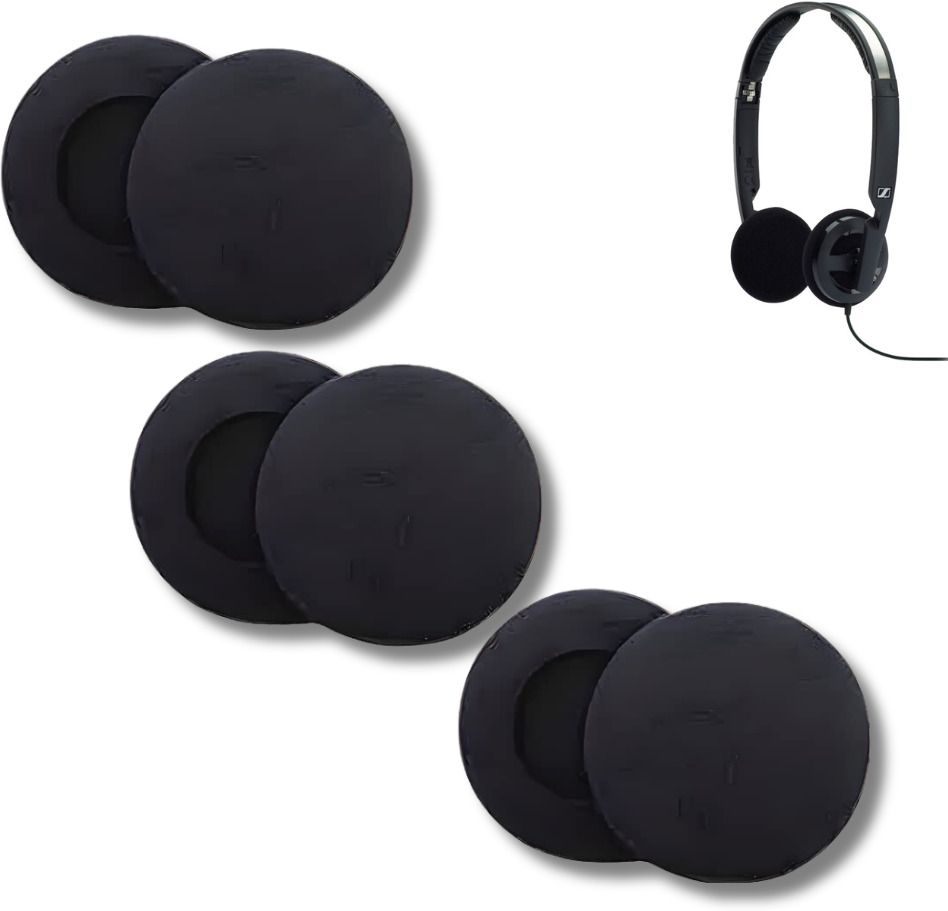 Crysendo Compatible with SENNHEISER 50mm|10mm Thick Replacement Headset Cushion(3 pairs) Over The Ear Headphone Cushion