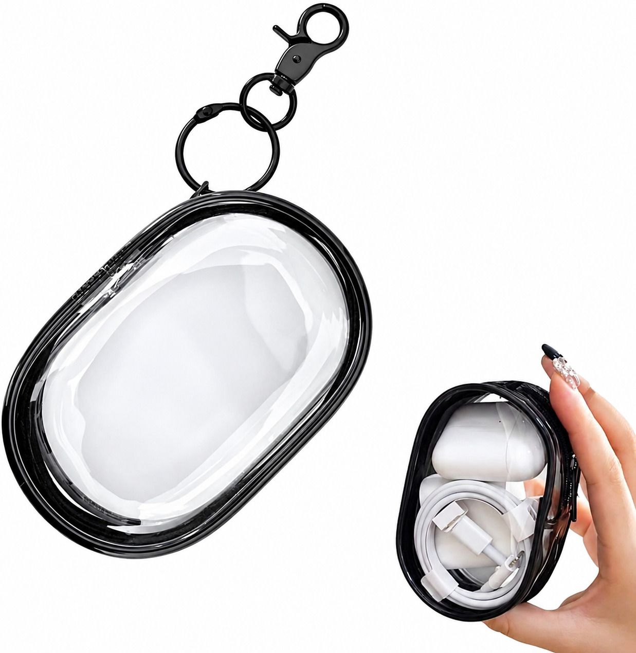 RKVELOX Polyester, Plastic Zipper Headphone Case For Universal-image-29