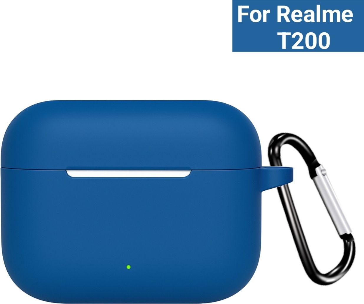 Evaton Silicone Press Stud Earbuds Case For realme Buds T200, Silicone Cover-image-38