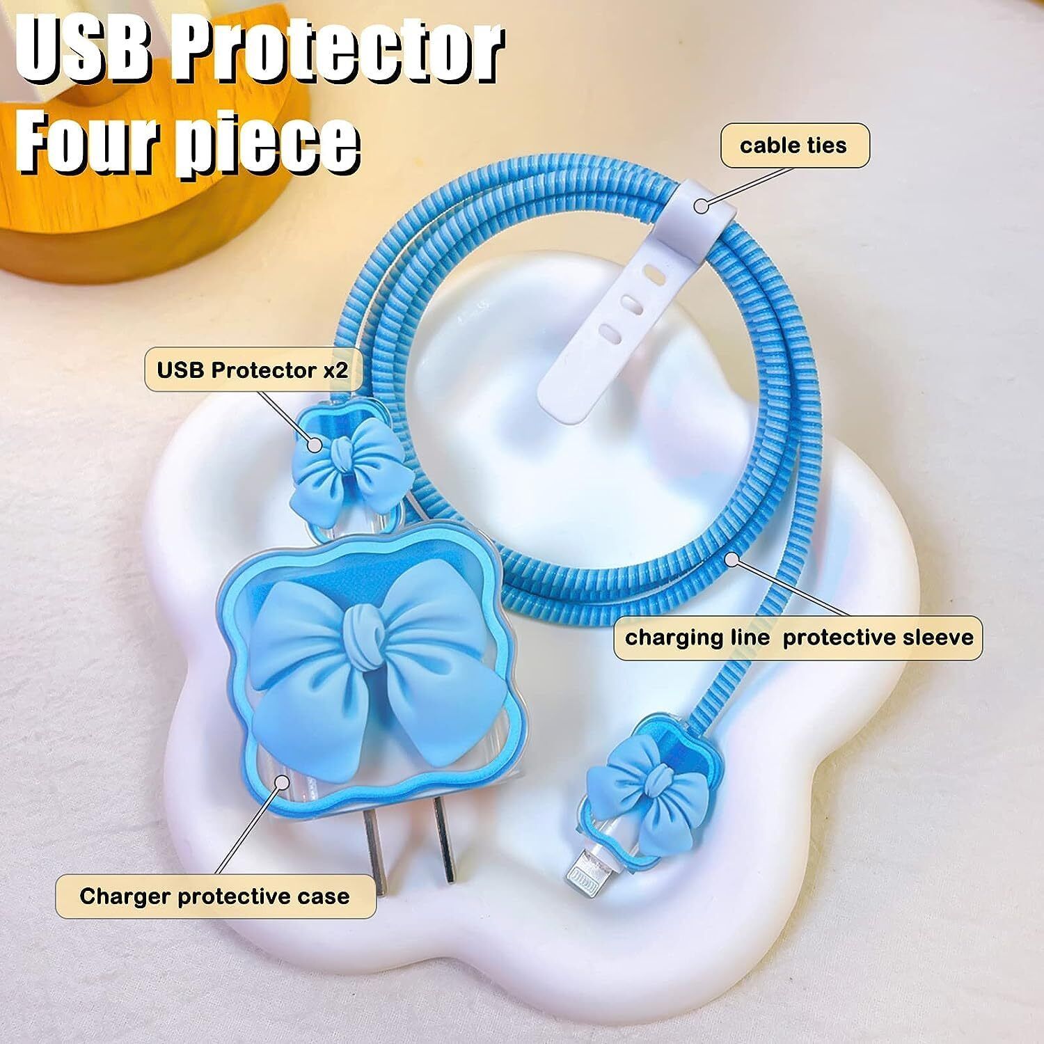 Micvir Charger Cover for iPhone 18W-20W Charger, 3D Cartoon Black Cute, Spiral Cable Protector-picture-14