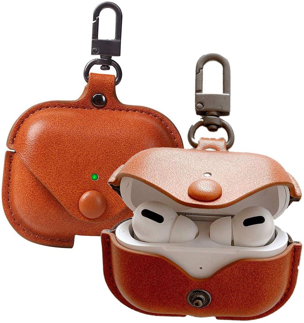 JPRO Leather Press Stud Headphone Case For Apple Airpods Pro 1st Generation-image-10