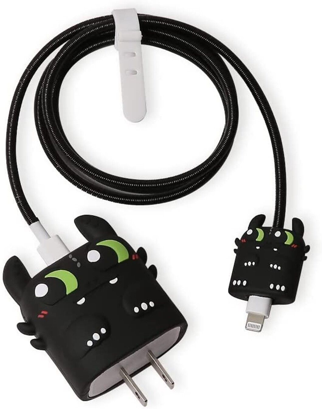 Jape Silicone Protective Case for Apple 20W & 18W iPhone Adapter Charger, Black Cable Protector-image-19