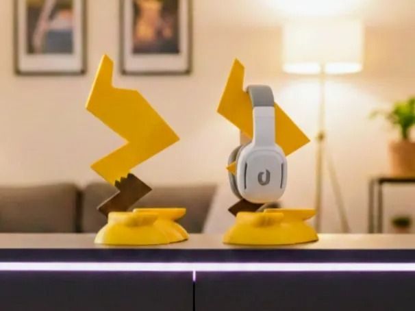extra frames Pikachu Inspired Lightning Bolt Headphone Stand | Gaming Headset Holder Headphone Stand-image-46