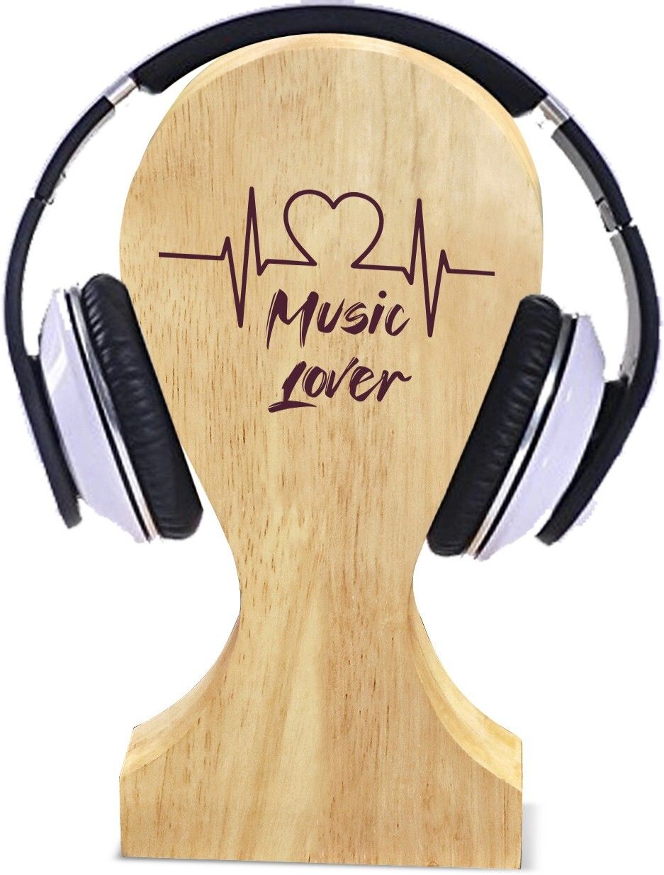 graphicalmela Wooden Headphone Stand, Music Lover Headphone Holder for Gamer Headphone Stand