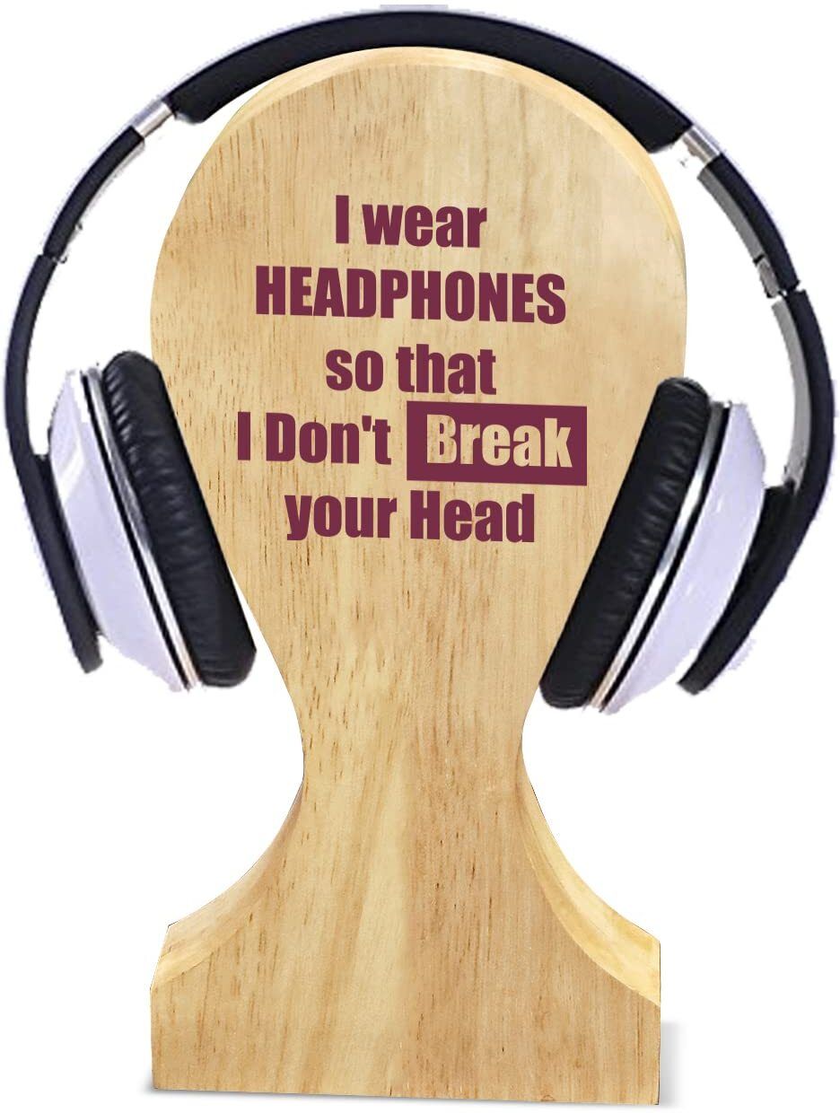 graphicalmela Wooden Headphone Stand / Headphone Holder for Gaming, Home Office Headphone Stand-image-6