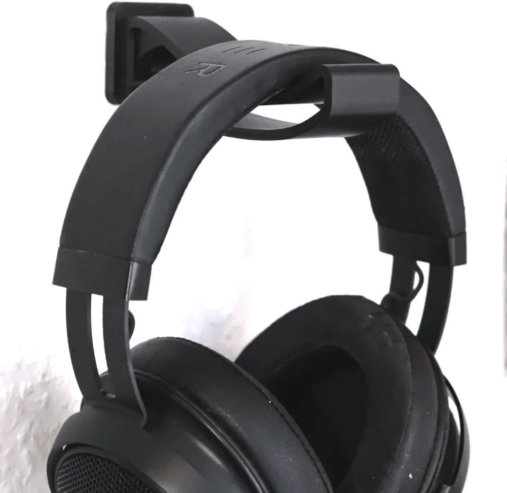 Bhootia Modern & Minimalist Headphone Holder, Wall Mounted, Black Headphone Stand