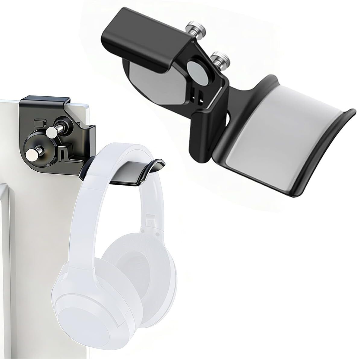 Ofifo Clamp On Adjustable Headphone Stand with Rotating Hook for Desk Use Headphone Stand-image-9