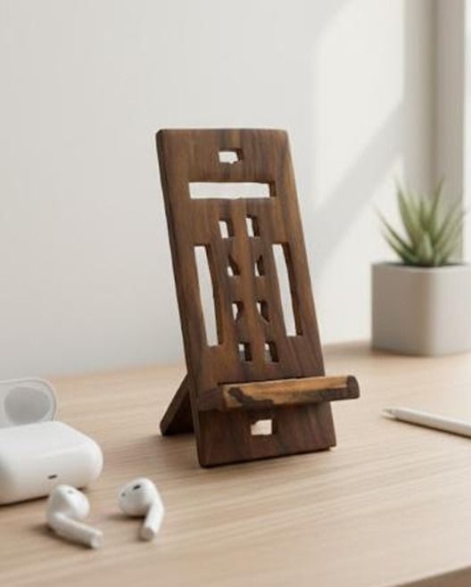 Knight and Roses wooden mobile stand Headphone Stand-image-18