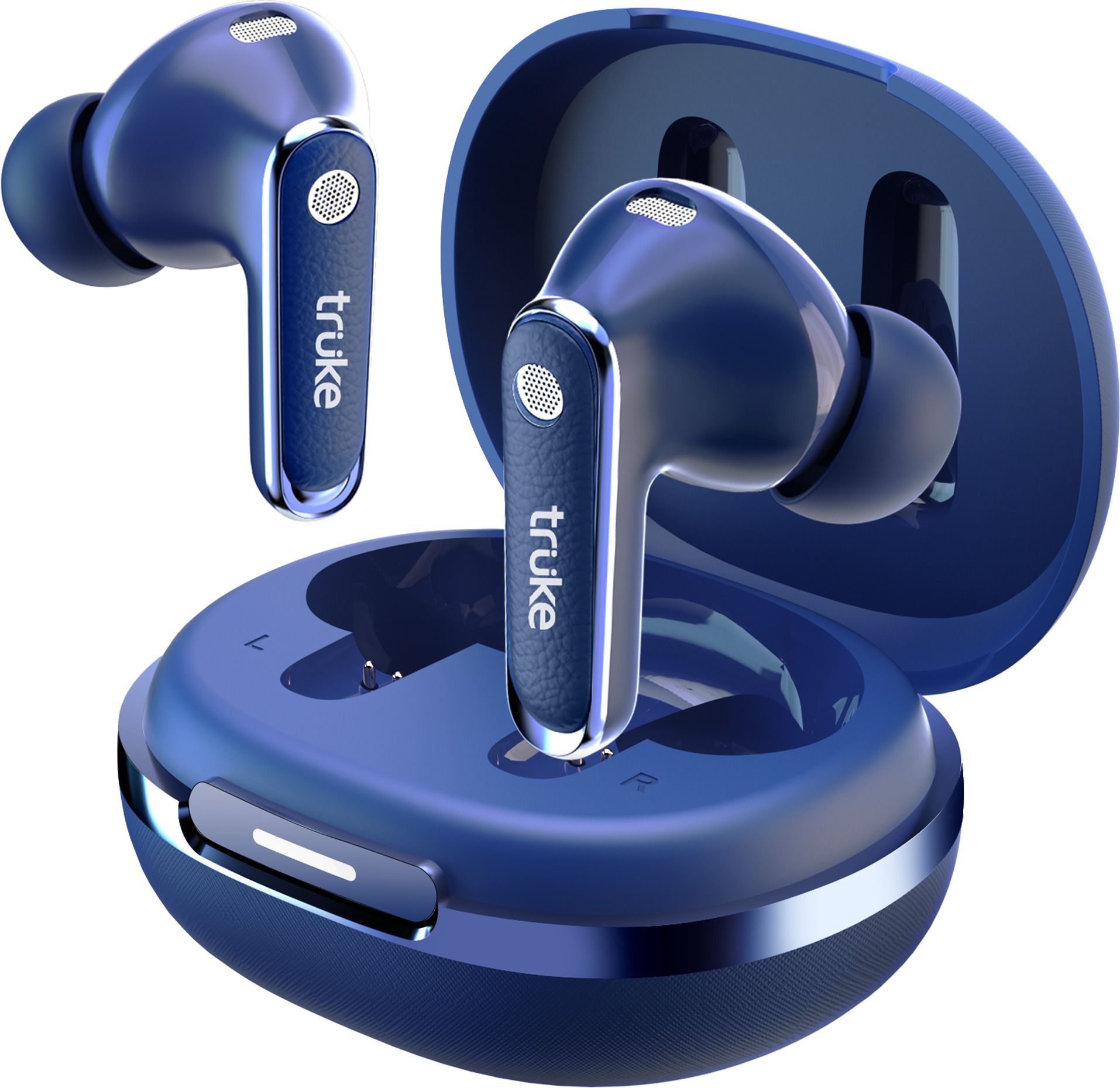 truke Mega 12 Leather Finish TWS, 24bit-Spatial Audio, Dual Pairing buds, Quad Mic ENC Bluetooth Headset-picture-11