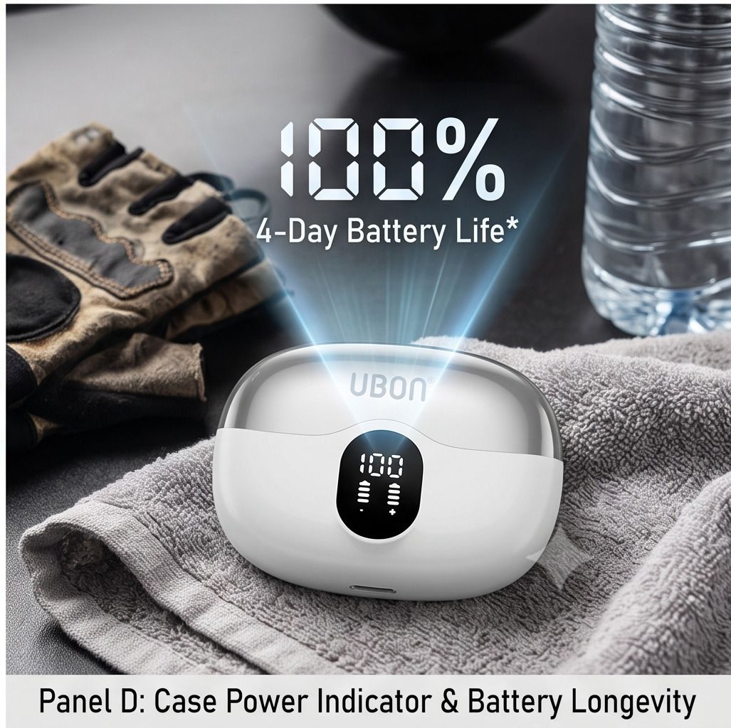 earbass U.B.0.N j30 : 40HR Playtime Core Gaming Earbuds, Fast Charging & AI feature Bluetooth Headset-picture-13