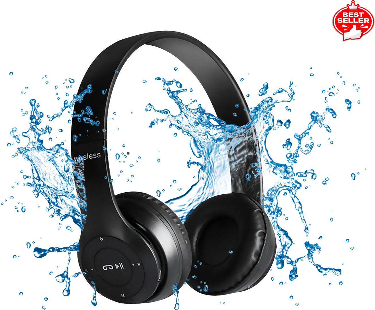 BEST BUY Wireless Bluetooth Headphone with Mic and FM SD Card Slot Bluetooth Headset-image-43