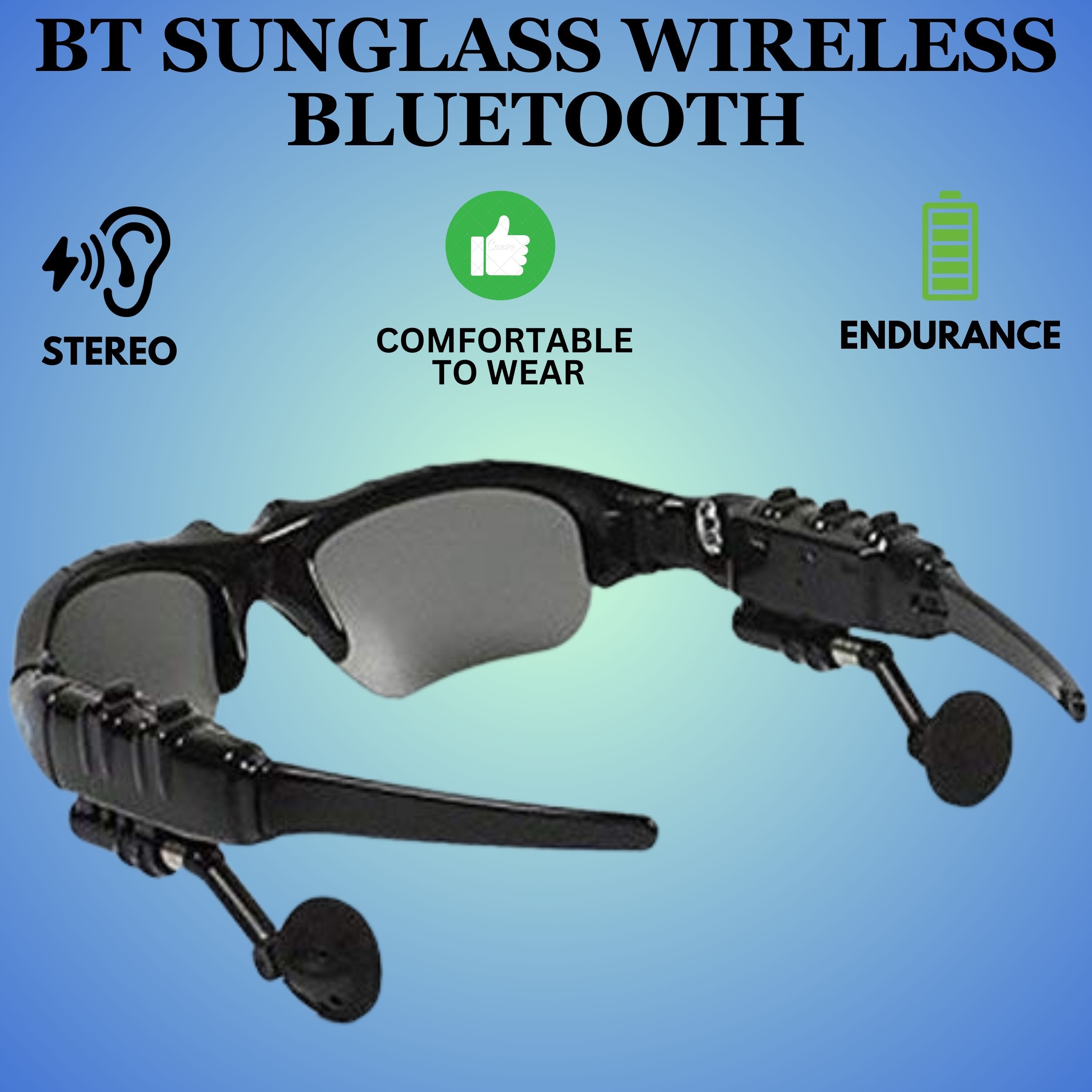 YAROH Bluetooth headset supported sunglass with mic for continuous dynamic MusicG423