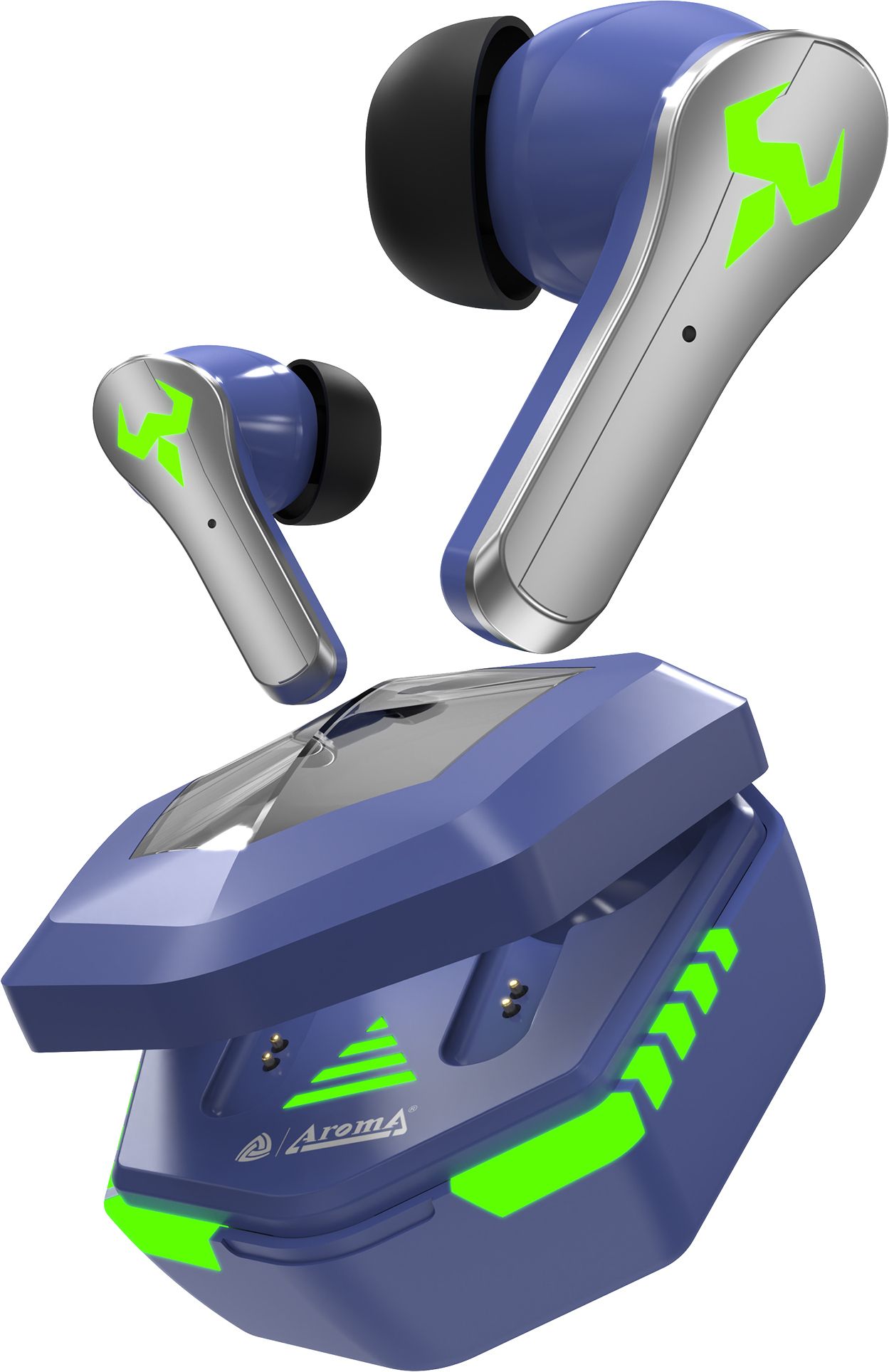 aroma NB126 Aster V5.4 Upto 50Hr Playtime* 45Ms Latency Fast Charging RGB Gaming TWS Bluetooth Headset-picture-26