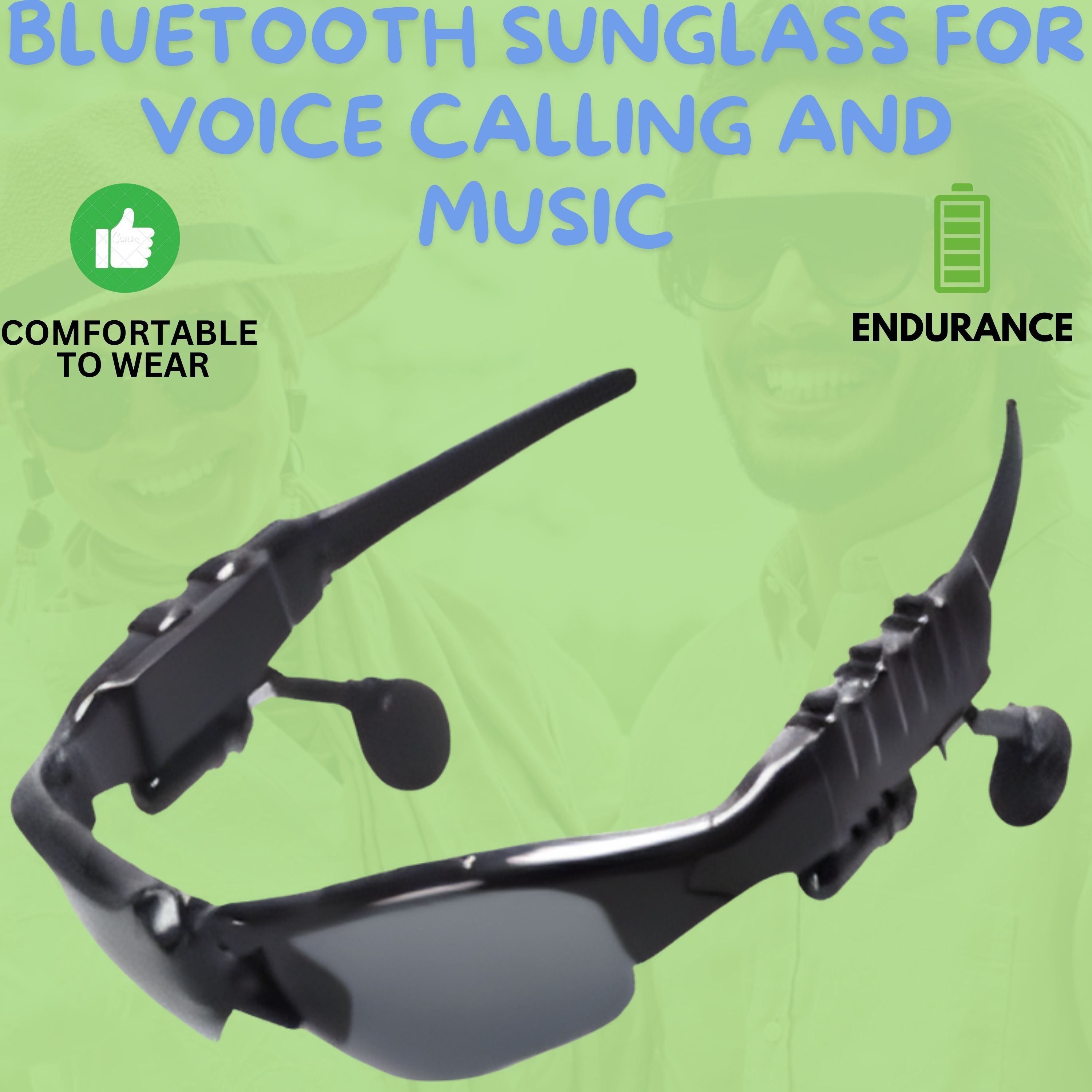 YAROH Bluetooth headset supported sunglass with mic for continuous dynamic MusicG297