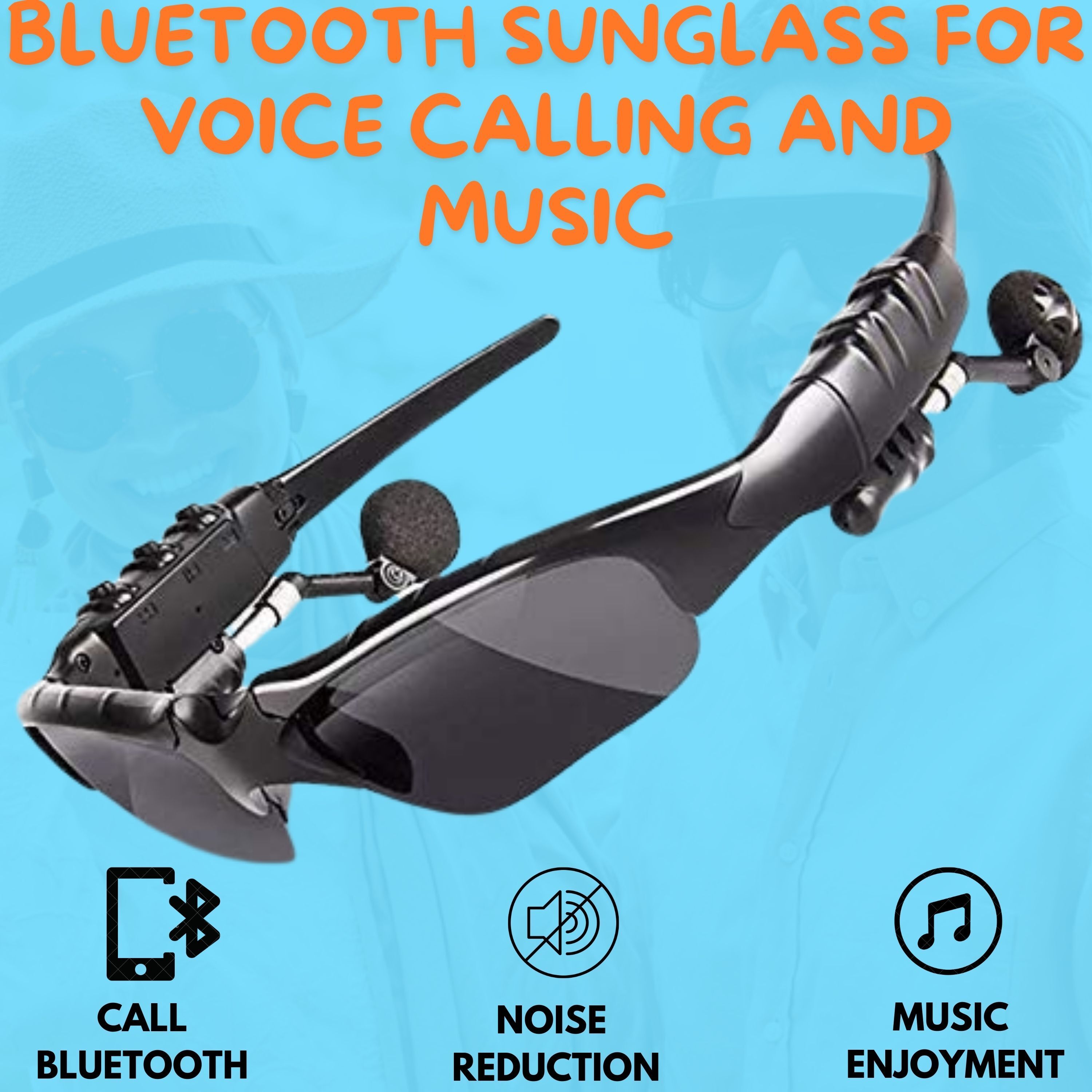 YAROH Bluetooth headset supported sunglass with mic for continuous dynamic MusicG481
