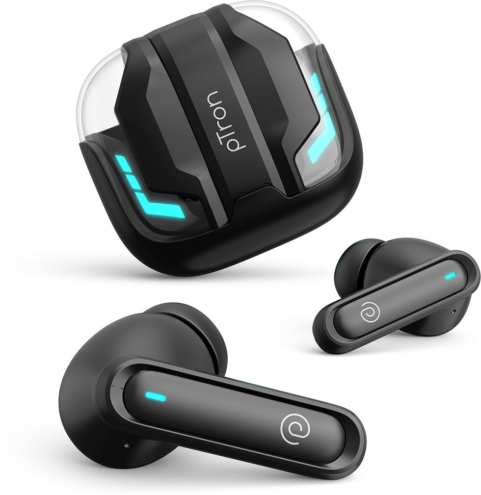 ptron Bassbuds Turbo w/ 50hrs Playtime, AI-ENC Clear Calls, Custom EQ,40ms Low-Latency Bluetooth Headset-picture-26