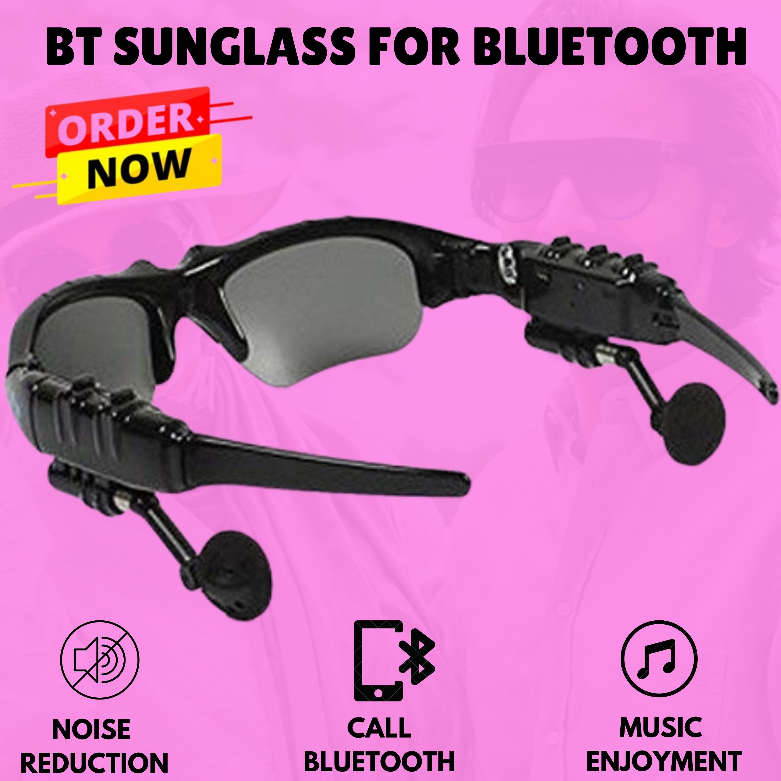 YAROH Bluetooth headset supported sunglass with mic for continuous dynamic MusicC74