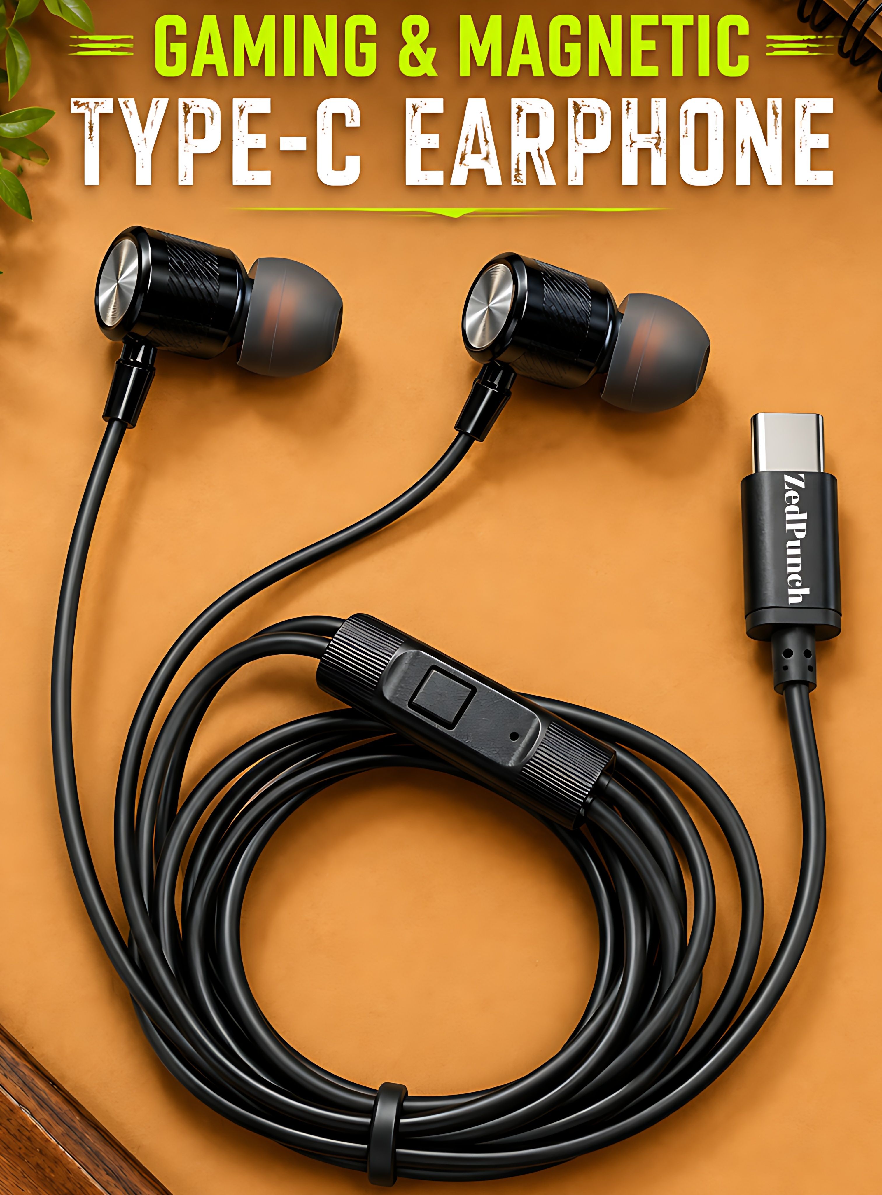 zedpunch Gaming Type-C Wired Magnetic Earphones With Mic & 1 Button Control USB-C Device Wired Gaming Headset-picture-21