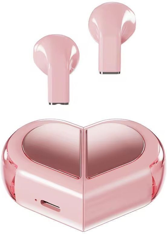 Rotatable Design Heart Shape TWS Earbuds, Fast Charging Earphones With Mic Bluetooth Headset-image-18