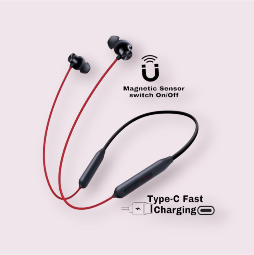 Wireless Neckband, 58Hrs Playtime, Double EQ Mode, Fast Charging_C8 Bluetooth & Wired Headset