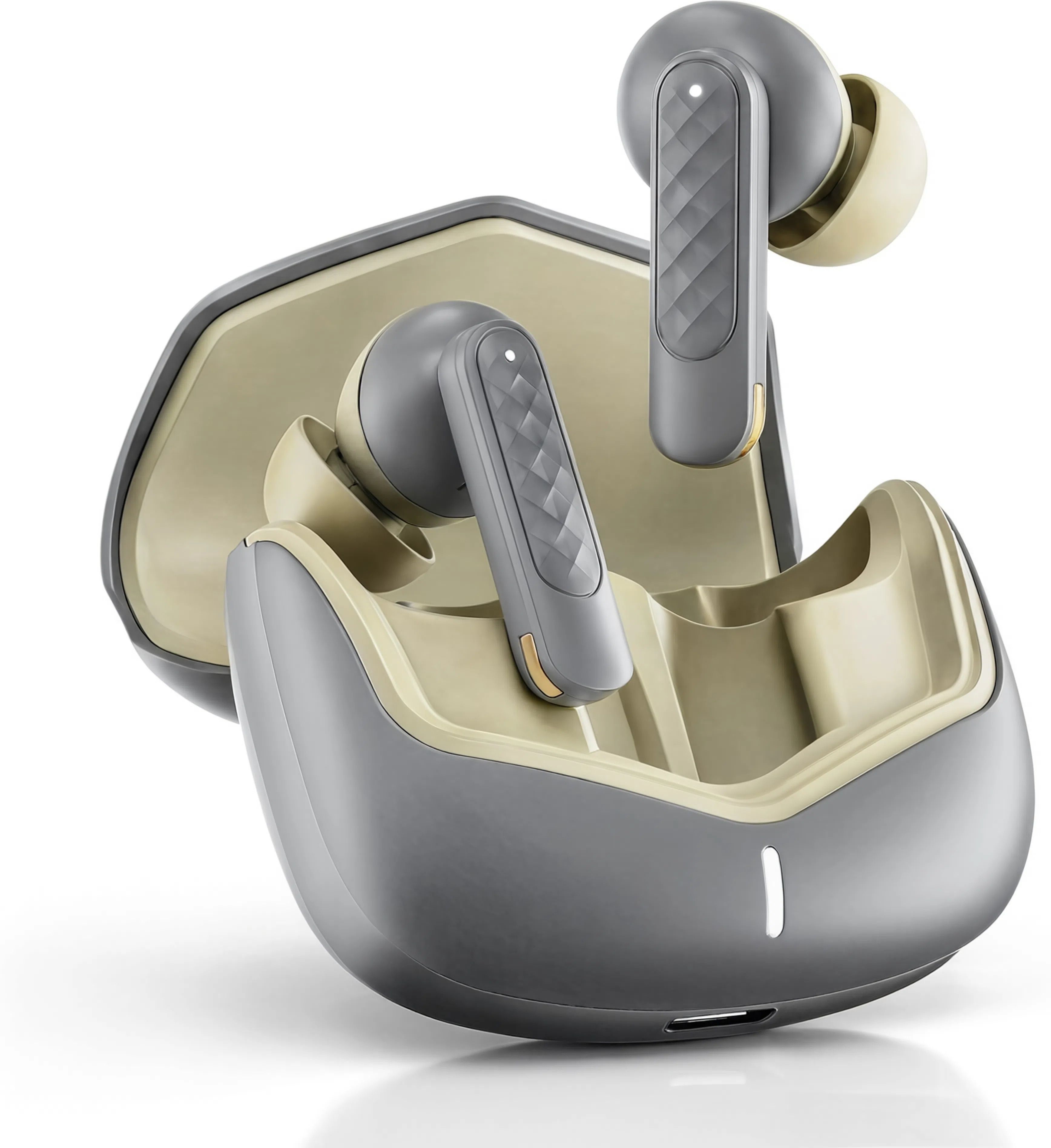 voom Z40 V4.0 Grey Earbuds, Quad Mic ENC, 70Hrs Playtime, BT5.4, IPX5 Bluetooth Headset-picture-37