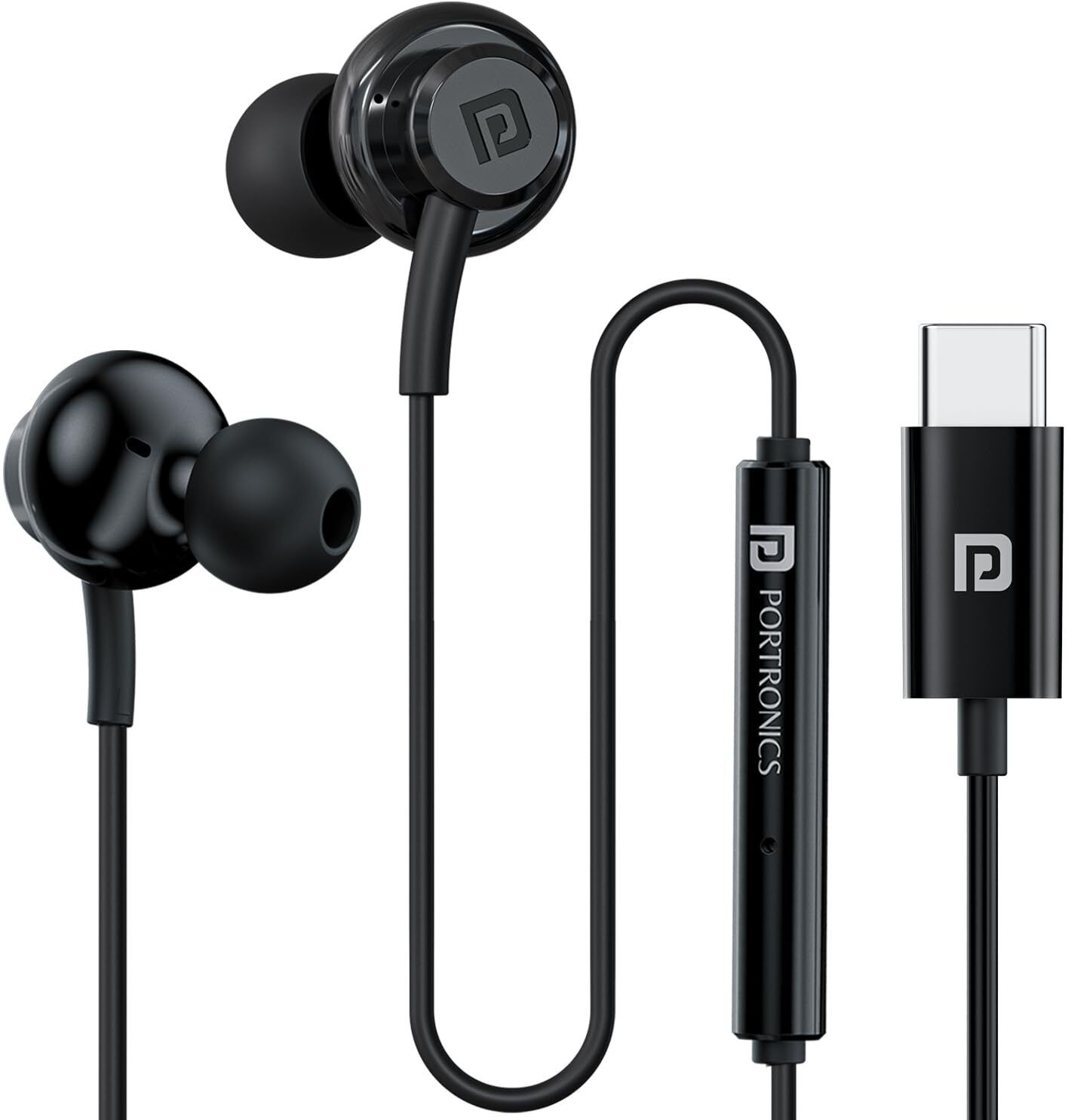 Conch Gamma C in Ear Type C Wired Earphones,In Line HD Mic,Magnetic Earbuds Wired Headset-image-15
