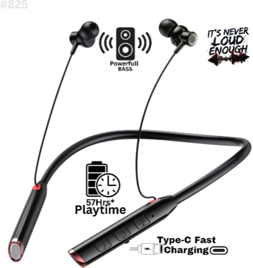 Romeo Wireless Neckband 57Hrs Playtime, Gaming Mode, Deep Bass, Sweatproof_43Y Bluetooth & Wired Headset-image-39