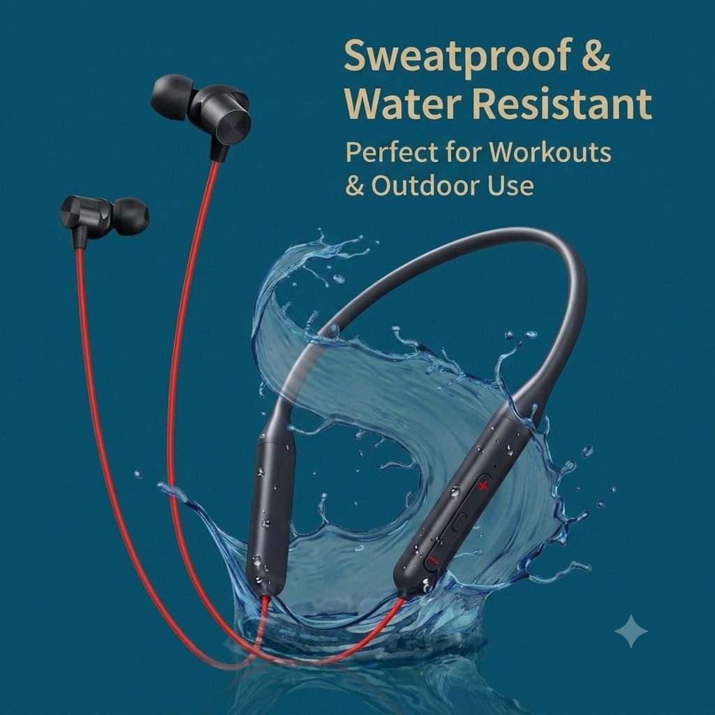 caidea Z3 - Neckband 48HR Playtime Headphones Neckband with ENC & Fast Charging Wired Headset-picture-13