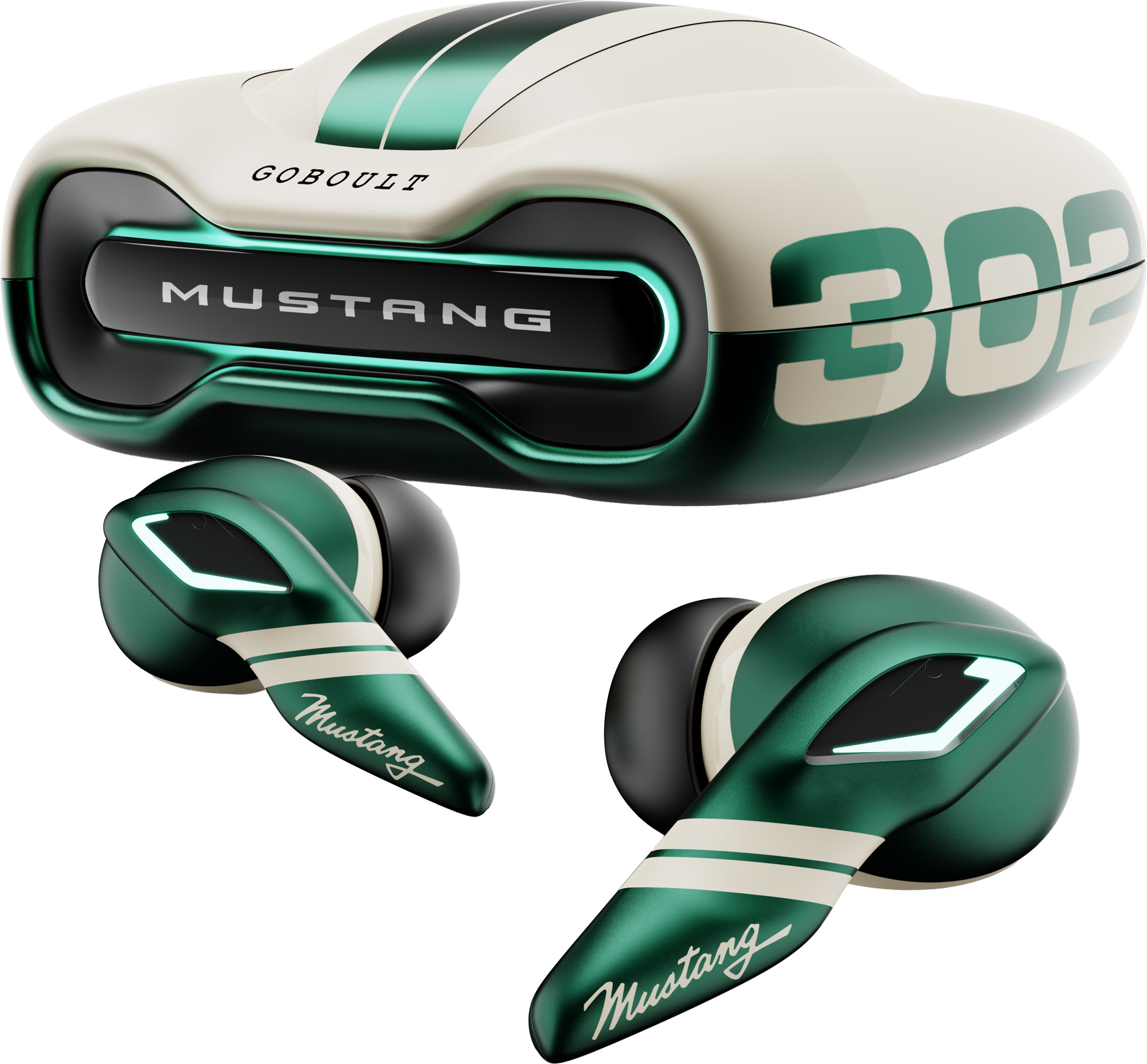 goboult Mustang Torq 60Hrs Battery Life, App Support, 4 Mic ENC, Breathable LEDs, 5.4v Bluetooth Headset-picture-2