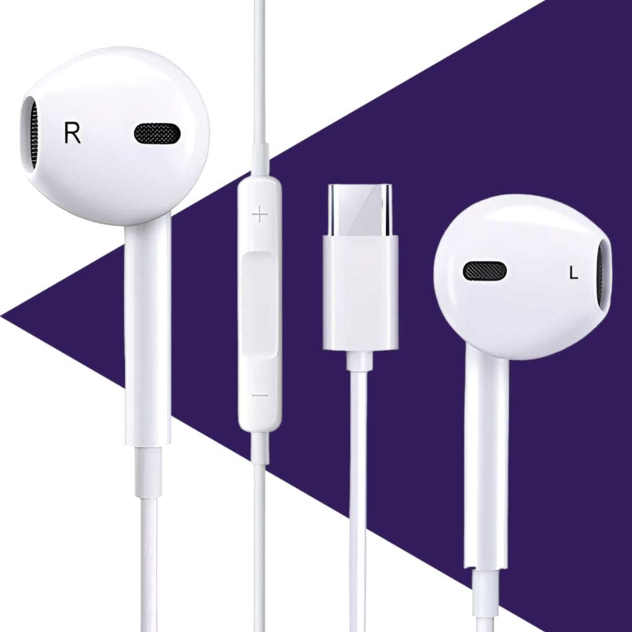 ggqzvr Type C Handsfree with Mic for TECNO Camon 30/Phantom V fold/Camon 30 Premier[40] Wired Headset-picture-21