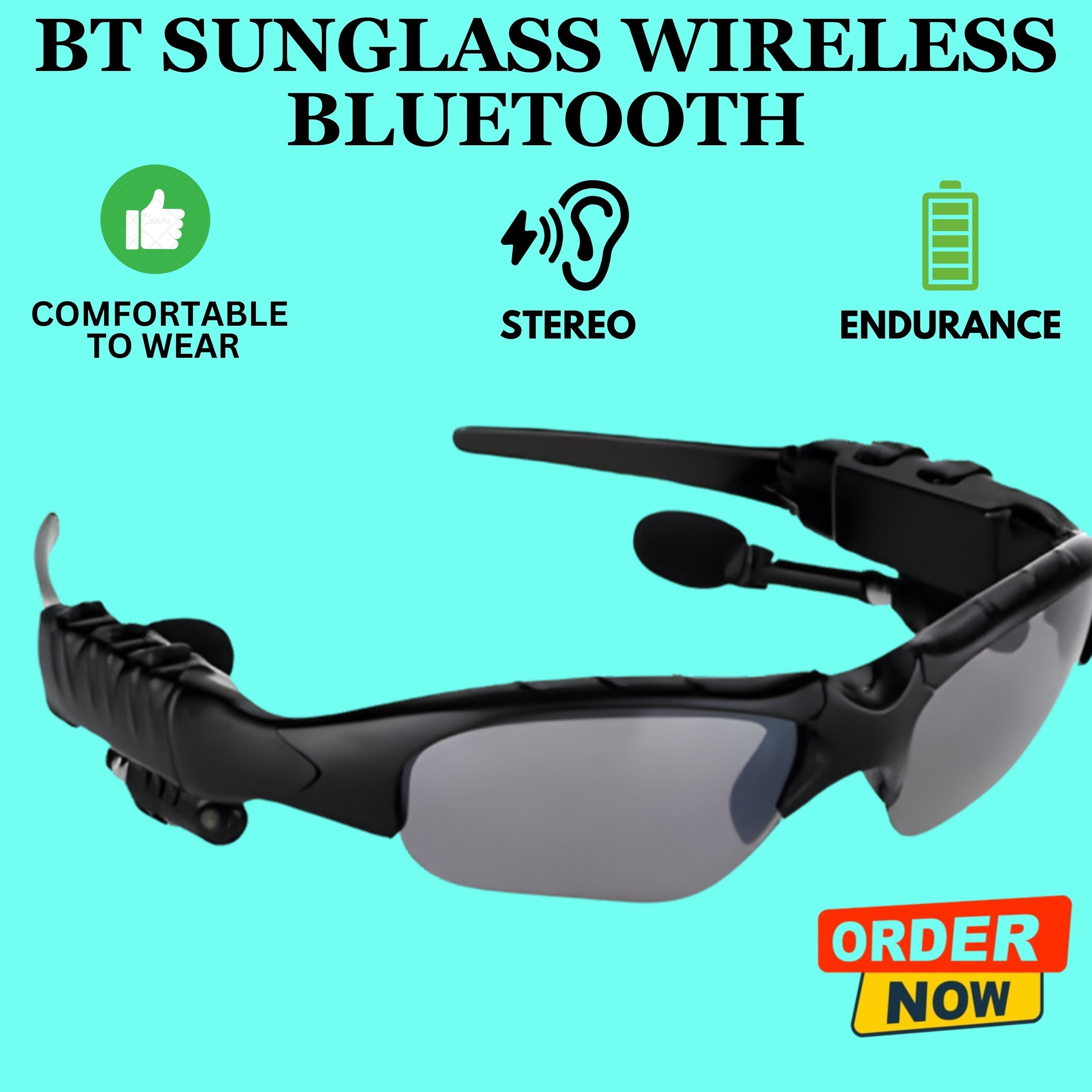 YAROH Bluetooth headset supported sunglass with mic for continuous dynamic MusicG437