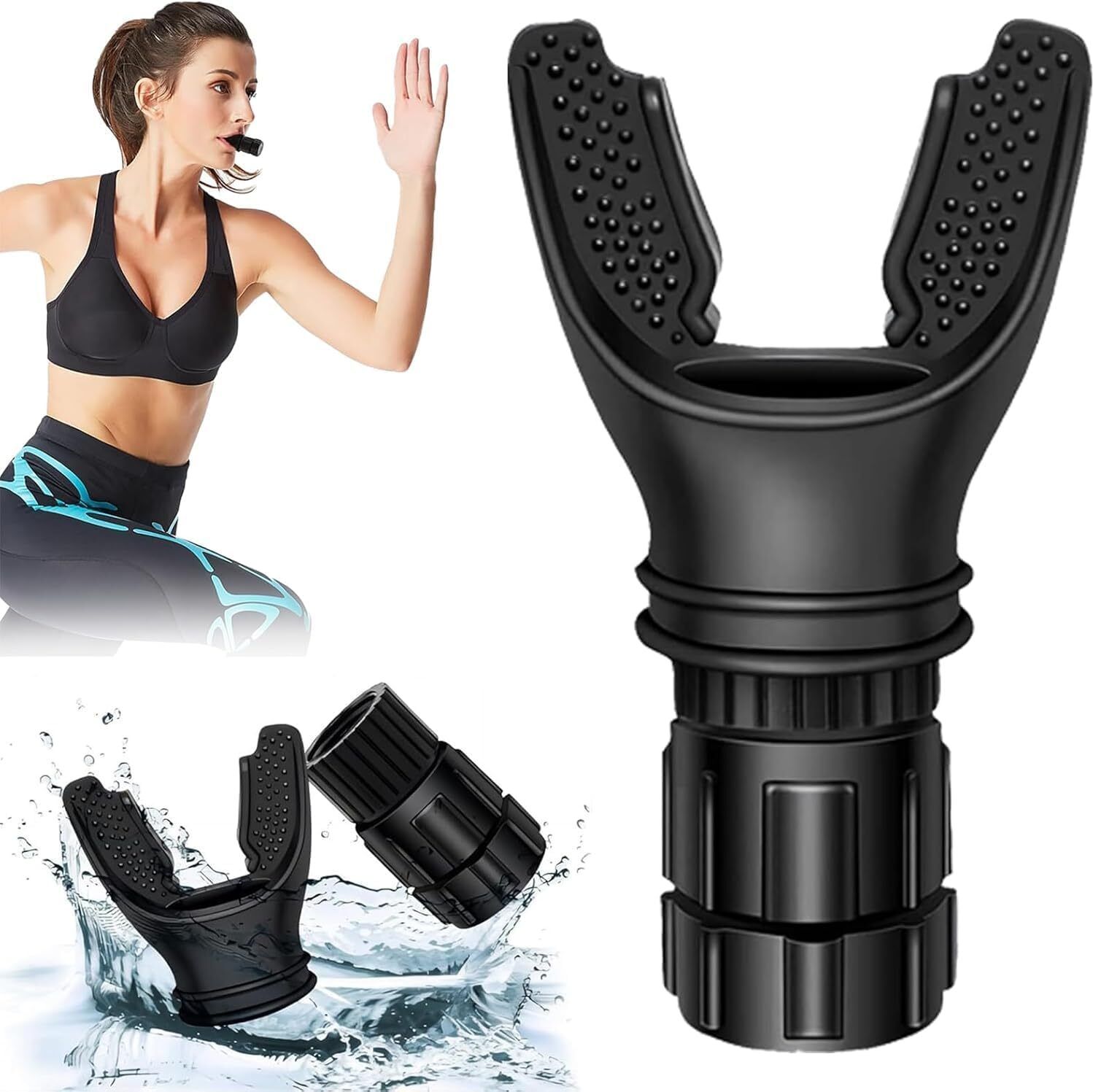 High Performance Lung Capacity Trainer & Breathing Exerciser Device Waterproof Washable Sports Respiratory Trainer for Swimmers-image-13