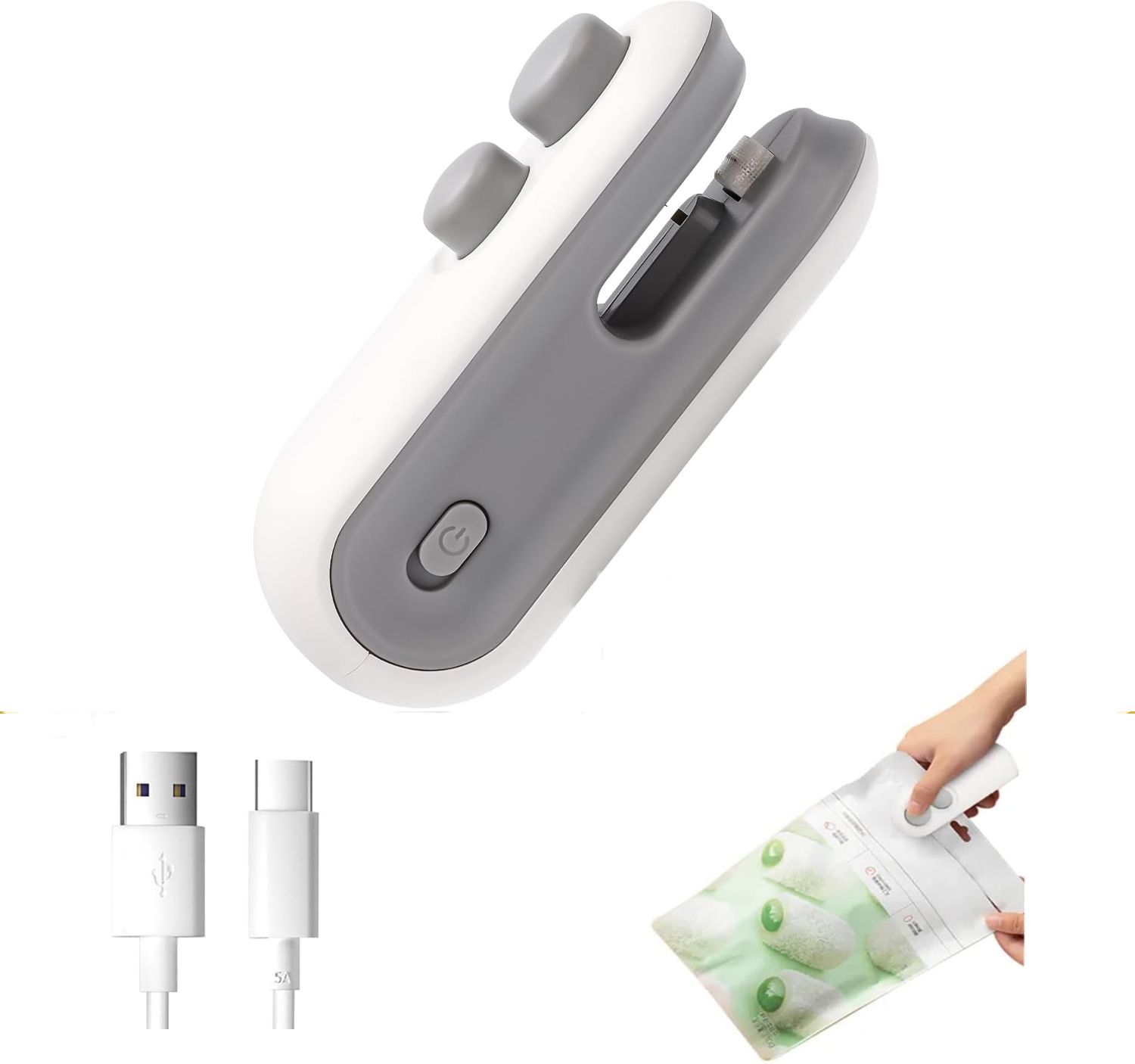 diyansh 2 in 1 Portable Plastic USB Rechargeable 1pc Handheld Bag Sealing Machine Hand Held Heat Sealer-picture-18
