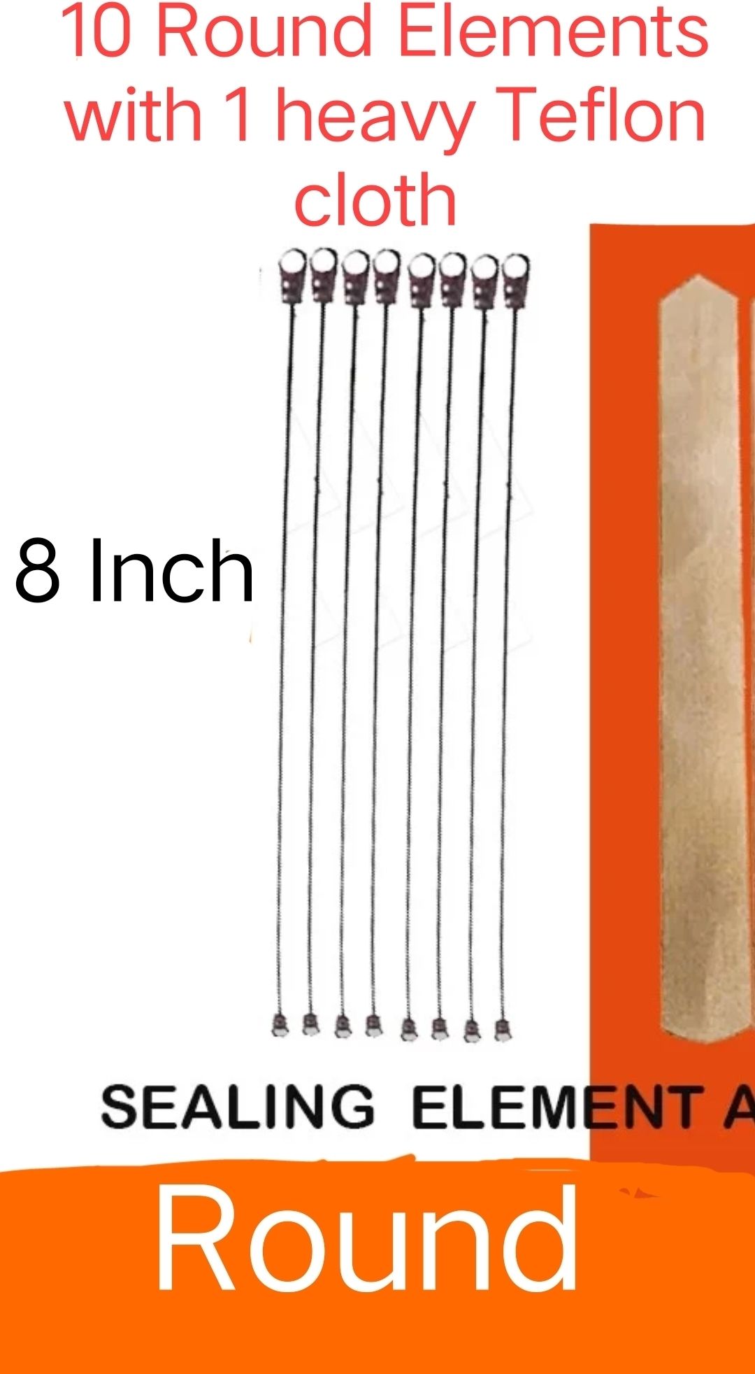 8 Inch Round Pepsi cutting Heating elements | 10 Elements 1Teflon cloth Hand Held Heat Sealer-image-37