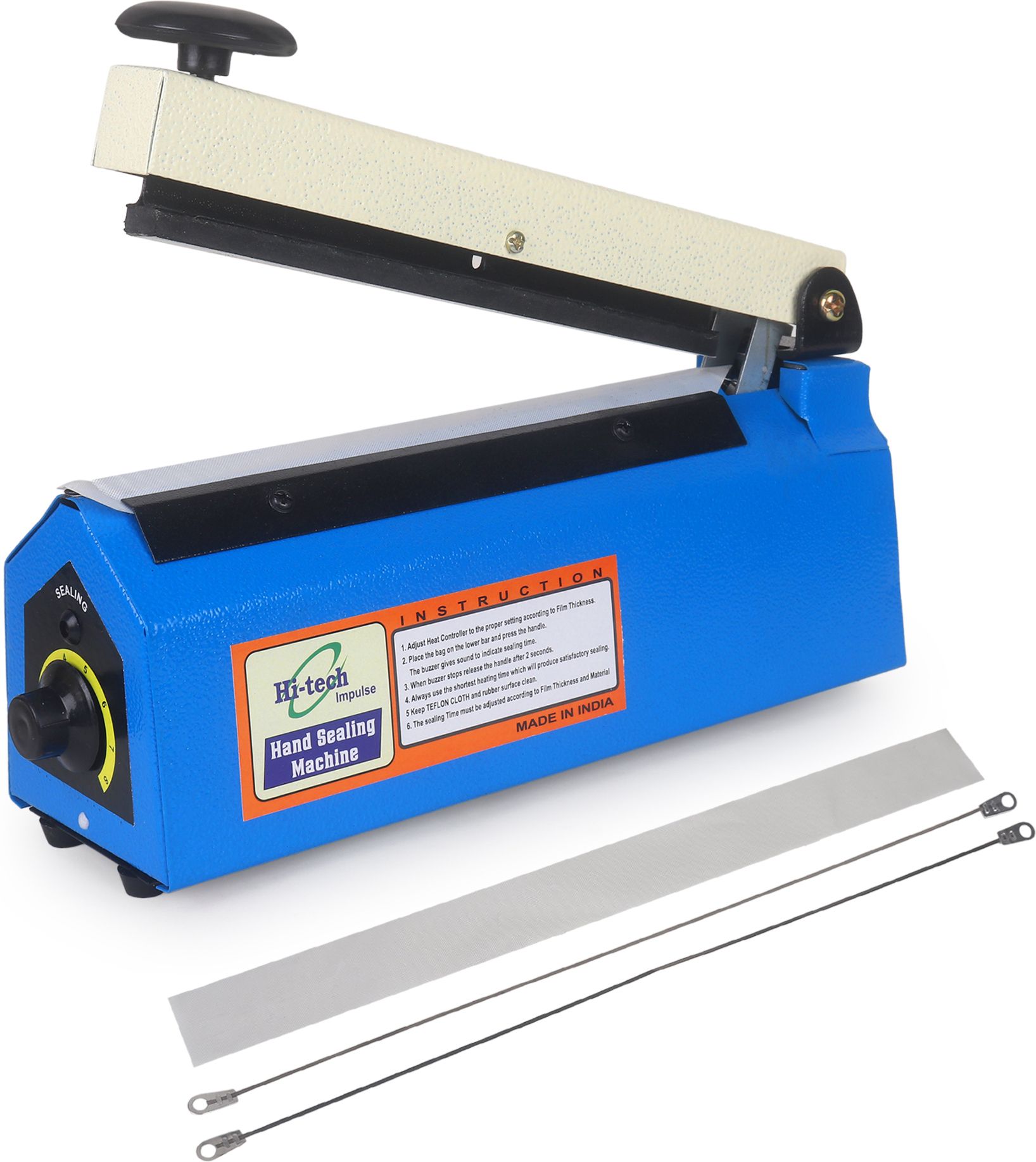 hi tech impulse 8 Inch Poly Sealing Machine For Pouch, Pepsi, Plastic Bag Packing Hand Held Heat Sealer-picture-10